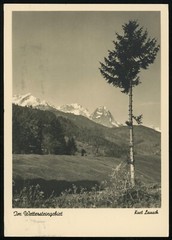 Germany Garmisch-Partenkirchen Winter Sport Olympic Venue 1951 Postal Card to US