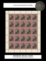 REPLICA of Sheet – Germany Offices in China 1900 – 50pf RARE Tientsin Handstamp