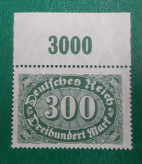 Germany Stamp Deutsches Reich 300 Mark Michel Nr. 221 WZ 1 (22436)