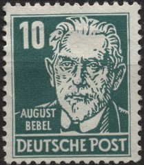 East Germany 1953 #123-125,127,131,133 6pf-60pf (wmk 297), Various people, MH