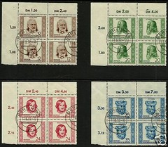 EAST GERMANY, (GDR/DDR), MICHEL N° 103-106 CANCELED TO ORDER (CTO)