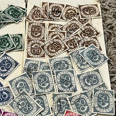 1951-1952 INVESTOR’S LOT OF GERMANY POSTHORNS STAMPS FEDERAL REPUBLIC