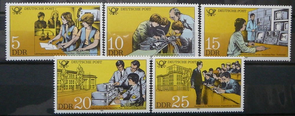 Germany DDR stamps – Educational Institutions at Deutsche Post_1981 – MNH.