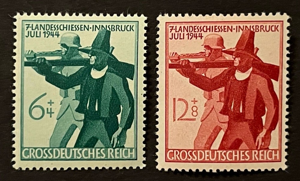 Travelstamps: 1944 Germany Stamps Scott #B278-B279 Soldier & Tirolese Rifleman
