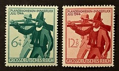Travelstamps: 1944 Germany Stamps Scott #B278-B279 Soldier & Tirolese Rifleman