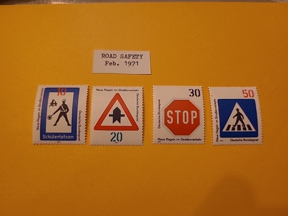 New Road Traffic Regulations West Germany 1971 MNH MiNr 665/8 As Shown Lot 82