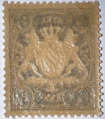 Travelstamps: 1920 Germany Bayern Overprint Stamp Mi 177 – Mint MOGH