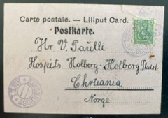 1920s Germany Mini Postcard Liliput Card Cover To Oslo Norway Zurich View