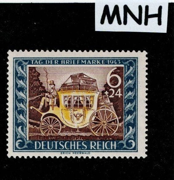 MNH stamp B215 Third Reich era Germany WWII 1943 Postal & Culture fund