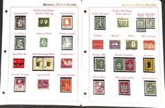 Germany Stamp Collection in 60 Page Album, 1954 to 1979 Postally Used