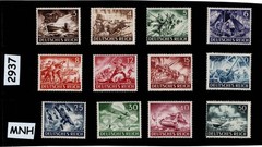 MNH Stamp set B218 -229 1943 German Military Hero’s WWII War machines #2937