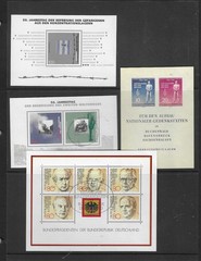 Germany (BRD, DDR). Set 260629#10SS (U/M, see scans). 10 souvenir sheets.