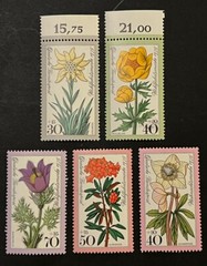 Travelstamps: Germany Stamps Scott #B521-B255 Humanitarian Relief/Flowers MNH OG