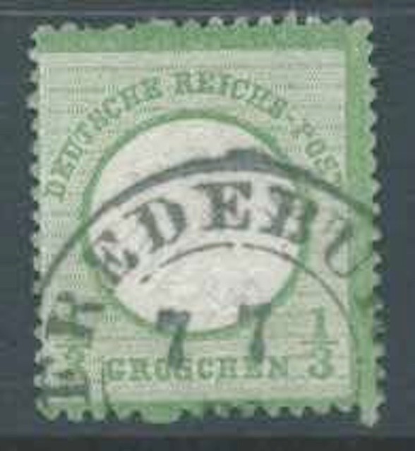 GERMANY EMPIRE 1872 SG2 1/3g Yellow-Gr Eagle Small Shield OC Good Used Cat £65