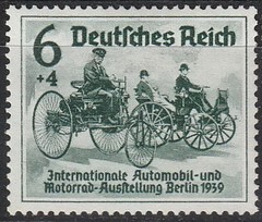 Stamp Germany Mi 686-8 Sc B134-6 1939 WWII Auto Exposition Mercedes Benz VW MNH