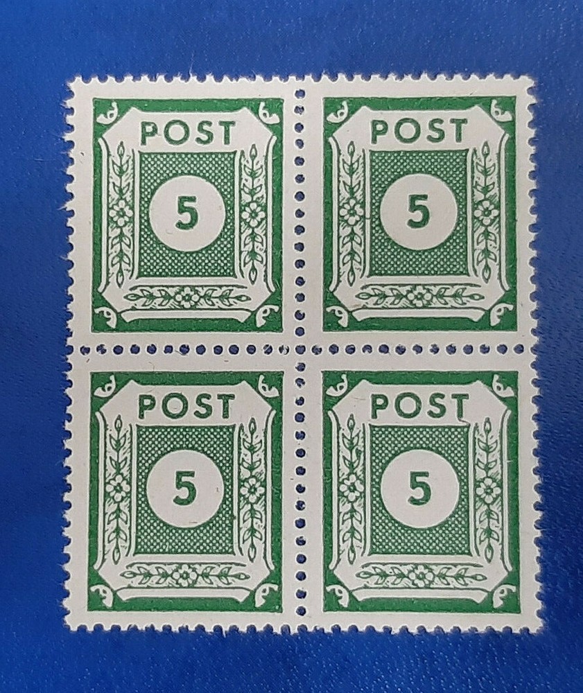 Germany Stamps Allied Occupation 4x 5 Pfennig 1945 Block SBZ Mi. Nr. 57 (19807)