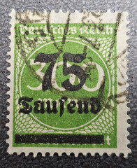 Stamp Germany Reich 75 000 Mark 1923 Infla Berlin Mi. Nr. 286 [🇩🇪39159-2]