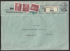 Bohemia & Moravia 1939-40 Postage Dues x 3 on 1940 cover. VSETIN registration