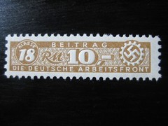 THIRD REICH mint MNH Arbeitsfront Klasse 18 RM 10 revenue stamp!
