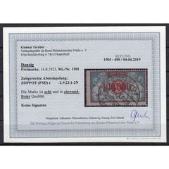 Danzig 1923 Mi.Nr. 150 AF I stamped, tested, findings