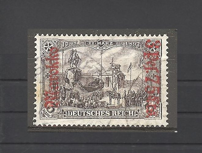 Germany 1911 offices in Morocco 3 Pts. 75 cts. used, FES-MELLAH $ 312.00
