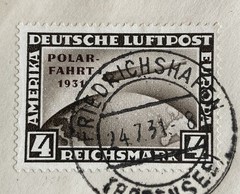 GERMANY 1931 456-458 SET each single franking ZEPPELIN ITEM POLAR TRIP (H6941