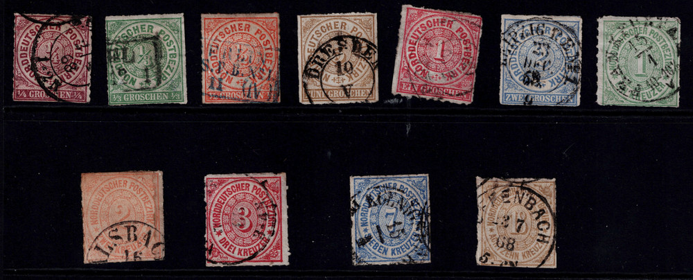 German Confederation SC# 1 – 11 Used – S31587
