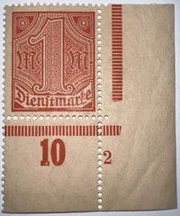 Travelstamps: 1920 Germany Stamps Scott #010 Weimar Republic, 1 Mark, MOGNH.