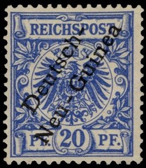 GERMAN NEW GUINEA 4 – Imperial Eagle „1897 Ultramarine“ (pc62392)