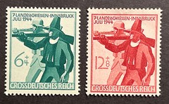 Travelstamps: 1944 Germany Stamps Scott #B278-B279 Soldier & Tirolese Rifleman