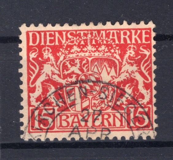 Bayern Dienst 19vb Blue BPP 32EUR Stamped BPP-Signature
