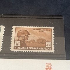 WW2 WWII German SS Croatia Croatian Freikorps Stamp Set Lot Complete Set