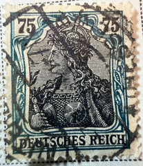 Germany Lot of 7 1916-1919 Stamps (SC 96-101, 90)