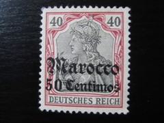MOROCCO GERMAN COLONY OFFICES Mi. #27 scarce mint stamp! CV $14.50