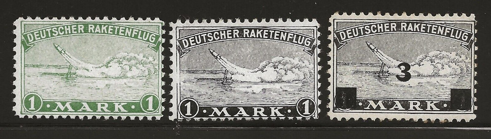 1933 GERMANY rocket mail stamps – Gerhard Zucker