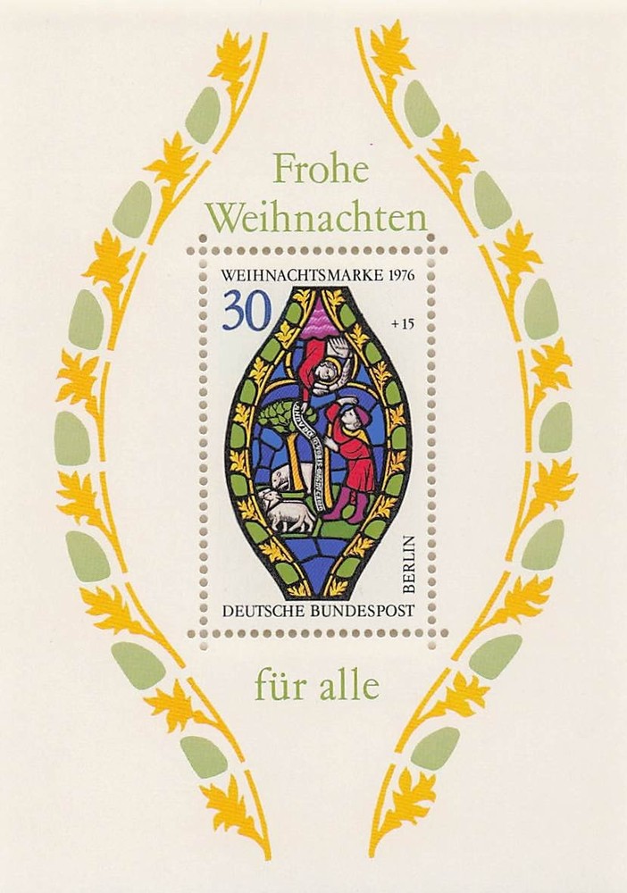 Berlin 9NB132 Souvenir Sheet Christmas Germany 1976