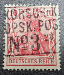 Stamp Germany Deutsches Reich Germania 10 Pfennig 1920 Mi. Nr. 86 [🇩🇪39527-4]