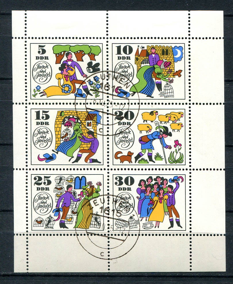 Germany – DDR : Fairytale (IV) sheet from 1969 – CTO