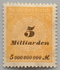 Germany 1923 Weimar Republic 5 Milliarden Mark Inflation Stamp MNH