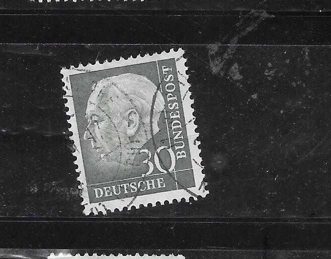 WEST GERMANY SC #755 1956 30PF HEUSS DEFINITIVE POSTALLY USED SINGLE STAMP