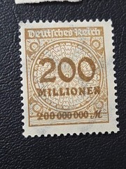 🇩🇪Germany 22 Stamps 1923 WW1 includ 200 Millionen Mrak Hyperinflation MNH MH