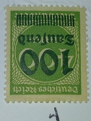 GERMANY Deutsches Reich Stamp ~ 100 Saufend Over 400 MARK (Overprint)
