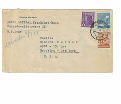 GERMANY Cover sent from Frankfurt to U.S.