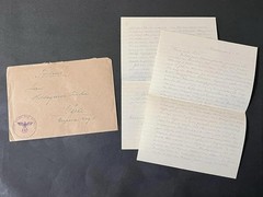 1 Authentic WW2 German Feldpost Mail Letter Sent By Soldier To Wife Third Reich