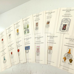 Ersttagsblatt 1977 German First Day Covers Collection – 14 Vintage Stamp Sheets