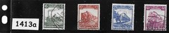 Stamp set 459-462 / Vintage Trains / WWII Germany / Third Reich / 1935 #1413a