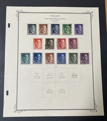 WWII WW2 Nazi German Third Reich NSDAP Adolf Hitler Poland Stamp Lot 1941-1943