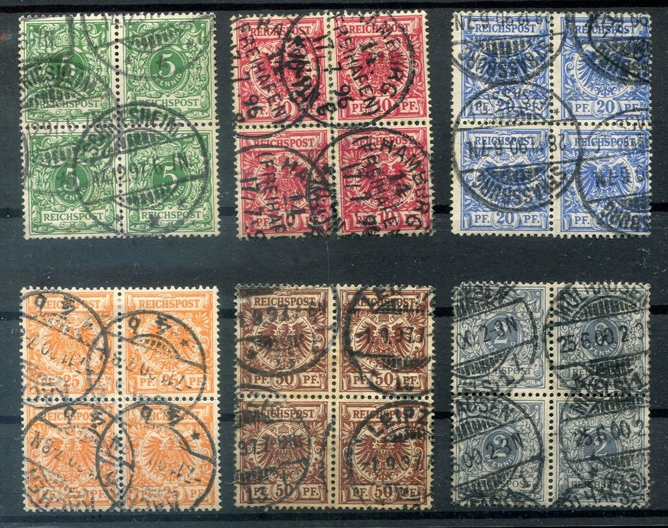 DR-Krone/Adler 45/50 As A Block Of 4 (GA1760)