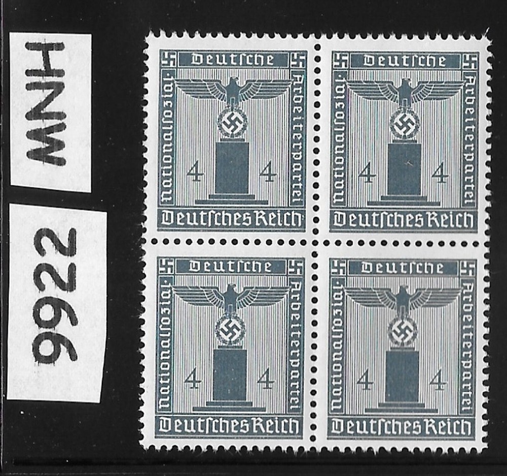 #9922 MNH WWII Germany block Sc S14 / 1942 PF04 issue / Official Third Reich