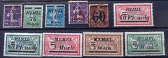 MEMEL 1920-1923 32 STAMPS + 2 BLOCKS OF 4 MNH-MH-USED with 1.50 Mk 1920, Mi# 11